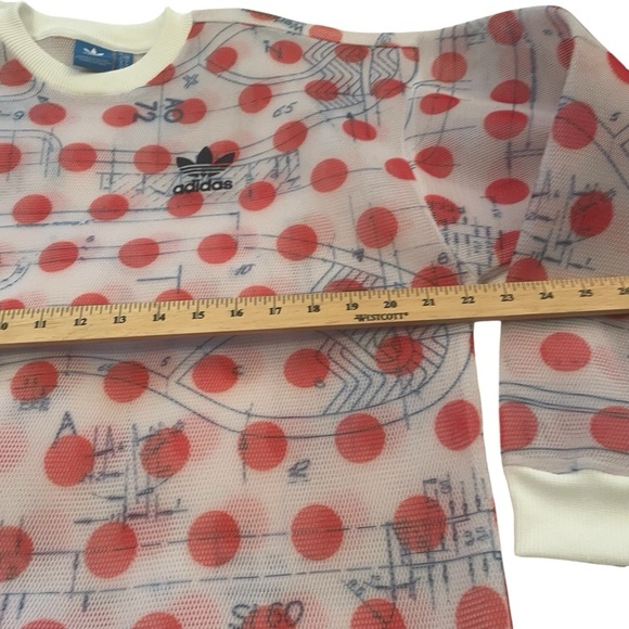 Adidas Originals Osaka Spotted Meshed Graphic Sweatshirt-Size Small-Oversized. - Picture 9 of 14